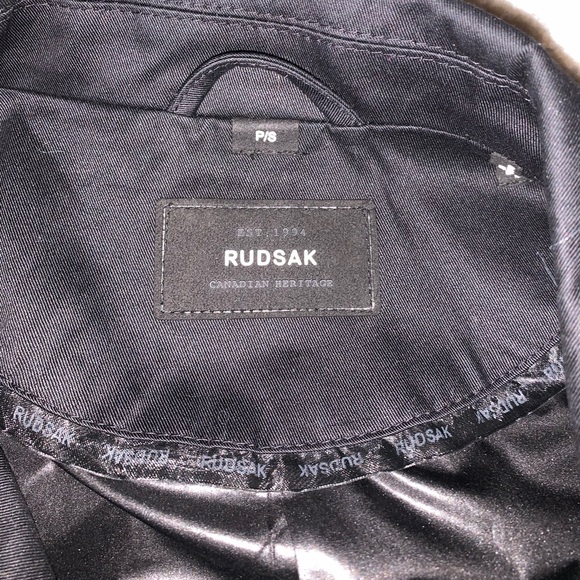 Rudsak Trench Coat with leather sleeves - Picture 2 of 4